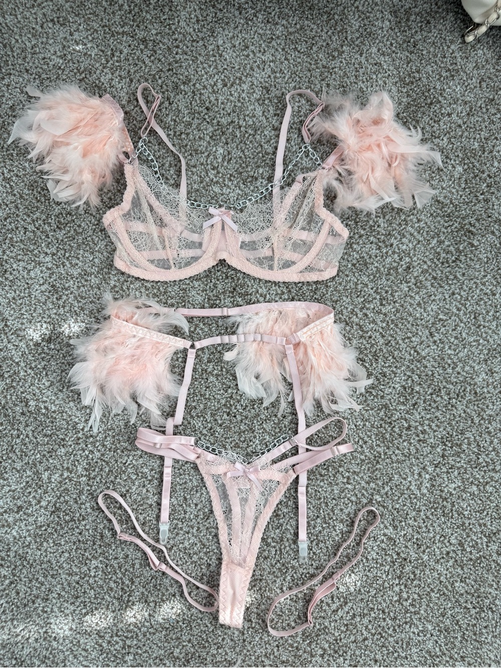 Lingerie set feather